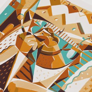 "Mariñeiro de Terra". (50 x 70 cm). Serigrafía edición limitada a 50.